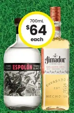 The Bottle O Espolòn Tequila Blanco offer