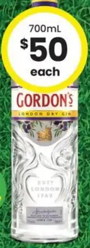 The Bottle O Gordon's London Dry Gin offer