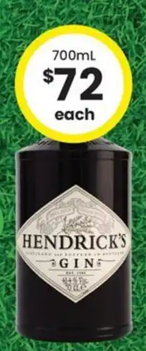 The Bottle O Hendrick's Gin offer