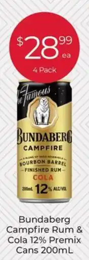 Porters Bundaberg Campfire Rum & Cola Premix offer