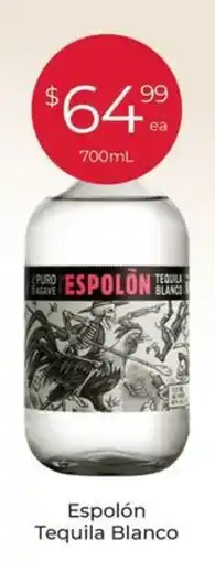 Porters Espolón Tequila Blanco offer