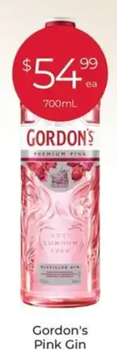 Porters Gordon's Pink Gin offer