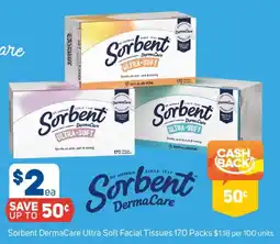 Foodland Sorbent DermaCare Ultra Soft Facial Tissues offer