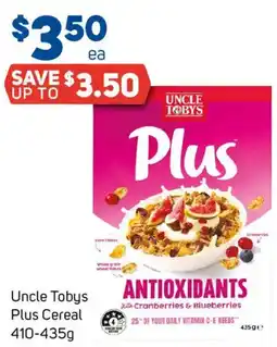 Foodland Uncle Tobys Plus Cereal offer