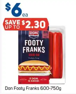 Foodland Don Footy Franks offer