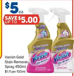 Foodland Vanish Gold Stain Remover Spray offer