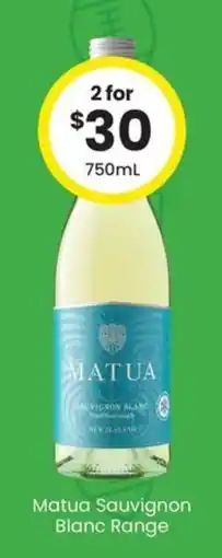 The Bottle O Matua Sauvignon Blanc offer