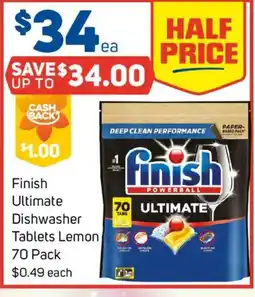 Foodland Finish Ultimate Dishwasher Tablets Lemon offer