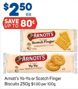 Foodland Arnott's Yo-Yo or Scotch Finger Biscuits offer