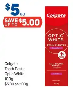 Foodland Colgate Tooth Paste Optic White offer
