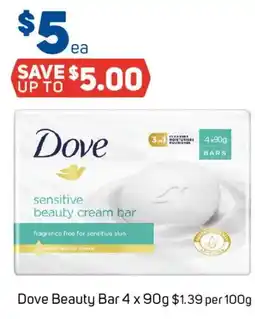 Foodland Dove sensitive beauty cream bar offer