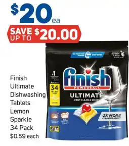 Foodland Finish Ultimate Dishwashing Tablets Lemon Sparkle offer