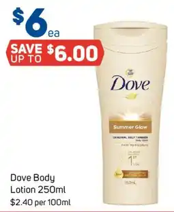 Foodland Dove Body Lotion offer