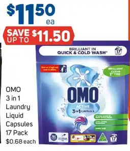 Foodland Omo 3 in 1 Laundry Liquid Capsules offer