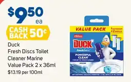 Foodland Duck Fresh Discs Toilet Cleaner Marine offer