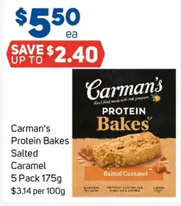 Foodland Carman's Protein Bakes Salted Caramel offer
