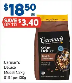 Foodland Carman's Deluxe Muesli offer