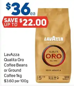 Foodland LavAzza Qualita Oro Coffee Beans or Ground Coffee offer