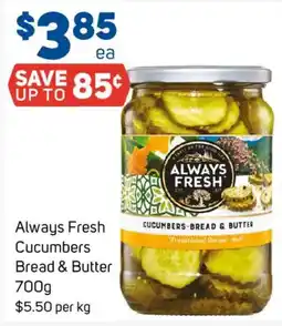 Foodland Always Fresh Cucumbers Bread & Butter offer