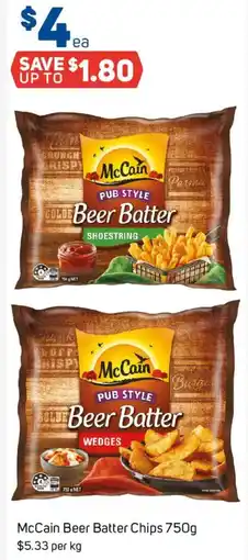 Foodland McCain Beer Batter Chips offer