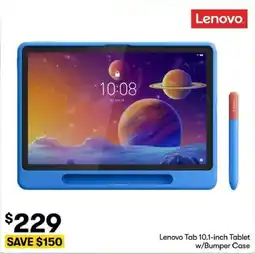 BIG W Lenovo Tab 10.1-inch Tablet w/Bumper Case offer