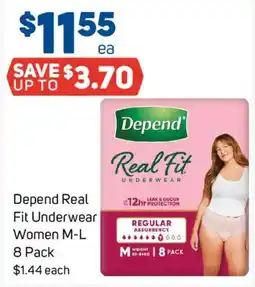 Foodland Depend Real Fit Underwear Women M-L offer