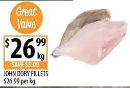 Supabarn John Dory Fillets offer