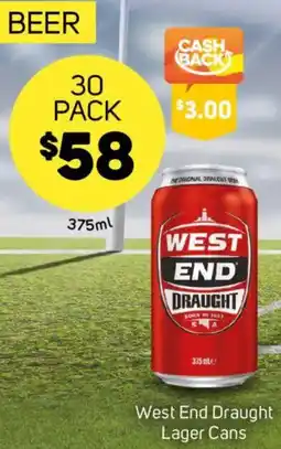 Foodland West End Draught Lager Cans offer