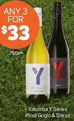 Foodland Yalumba Y Series Pinot Grigio & Shiraz offer