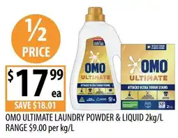 Supabarn Omo Ultimate Laundry Powder & Liquid offer