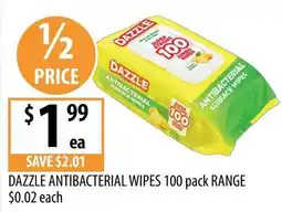 Supabarn Dazzle Antibacterial Wipes offer