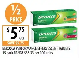 Supabarn Berocca Performance Effervescent Tablets offer
