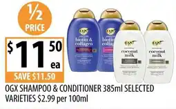 Supabarn OGX Shampoo & Conditioner offer