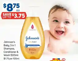 Foodland Johnson's Baby 3 in 1 Shampoo, Conditioner & Wash offer