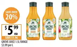 Supabarn Grove Juice 1.5L Range offer