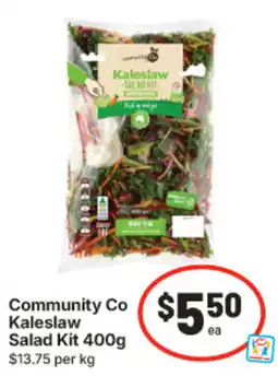 IGA Community Co Kaleslaw Salad Kit offer