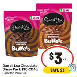 IGA Darrell Lea Chocolate Liquorice Bullets offer