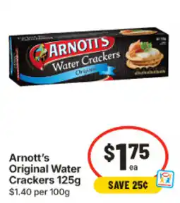 IGA Arnott's Original Water Crackers offer