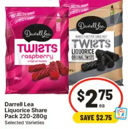IGA Darrell Lea Liquorice Share Pack Selected Varieties offer