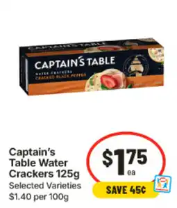 IGA Captain's Table Water Crackers offer