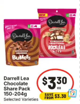 Darrell Lea Chocolate Share Pack Selected Varieties
