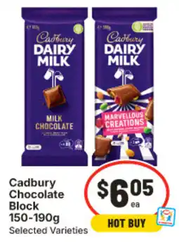 IGA Cadbury Chocolate Block offer