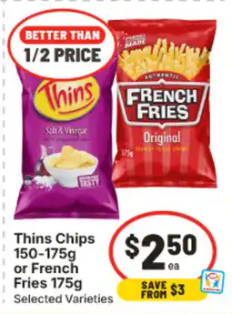 IGA Thins Chips or French Fries offer
