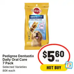 IGA Pedigree Dentastix Daily Oral Care 7 Pack Selected Varieties offer