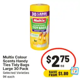 IGA Multix Colour Scents Handy Ties Tidy Bags offer