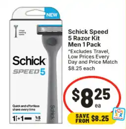 IGA Schick Speed 5 Razor Kit Men 1 Pack offer