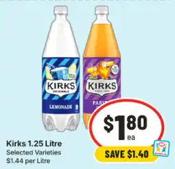 IGA Kirks 1.25 Litre Selected Varieties offer