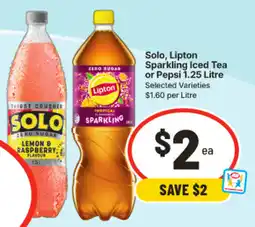 IGA Solo, Lipton Sparkling Iced Tea or Pepsi offer