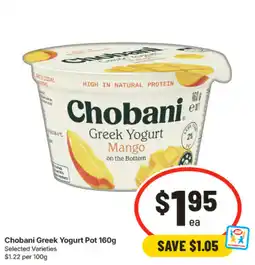IGA Chobani Greek Yogurt Pot offer