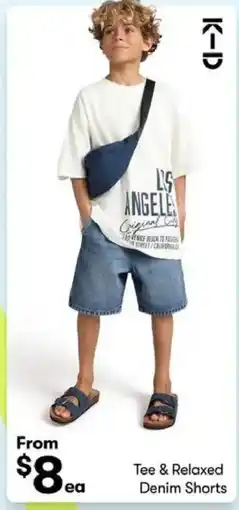 BIG W Tee & Relaxed Denim Shorts offer